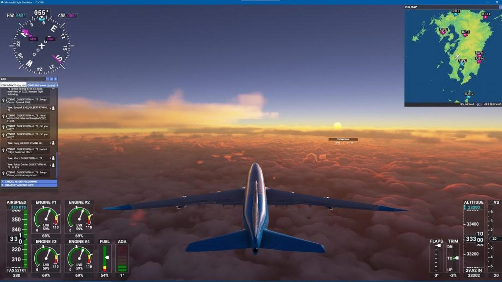 A screenshot of Microsoft Flight Simulator